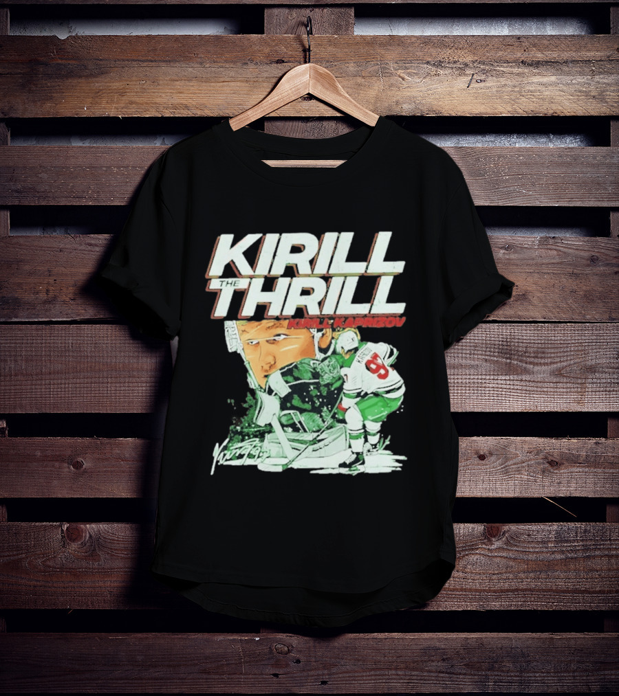 Kirill Kaprizov The Thrill Minnesota Wild Hockey Player Krill T-Shirt