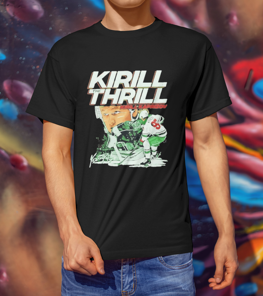 Kirill Kaprizov The Thrill Minnesota Wild Hockey Player Krill T-Shirt