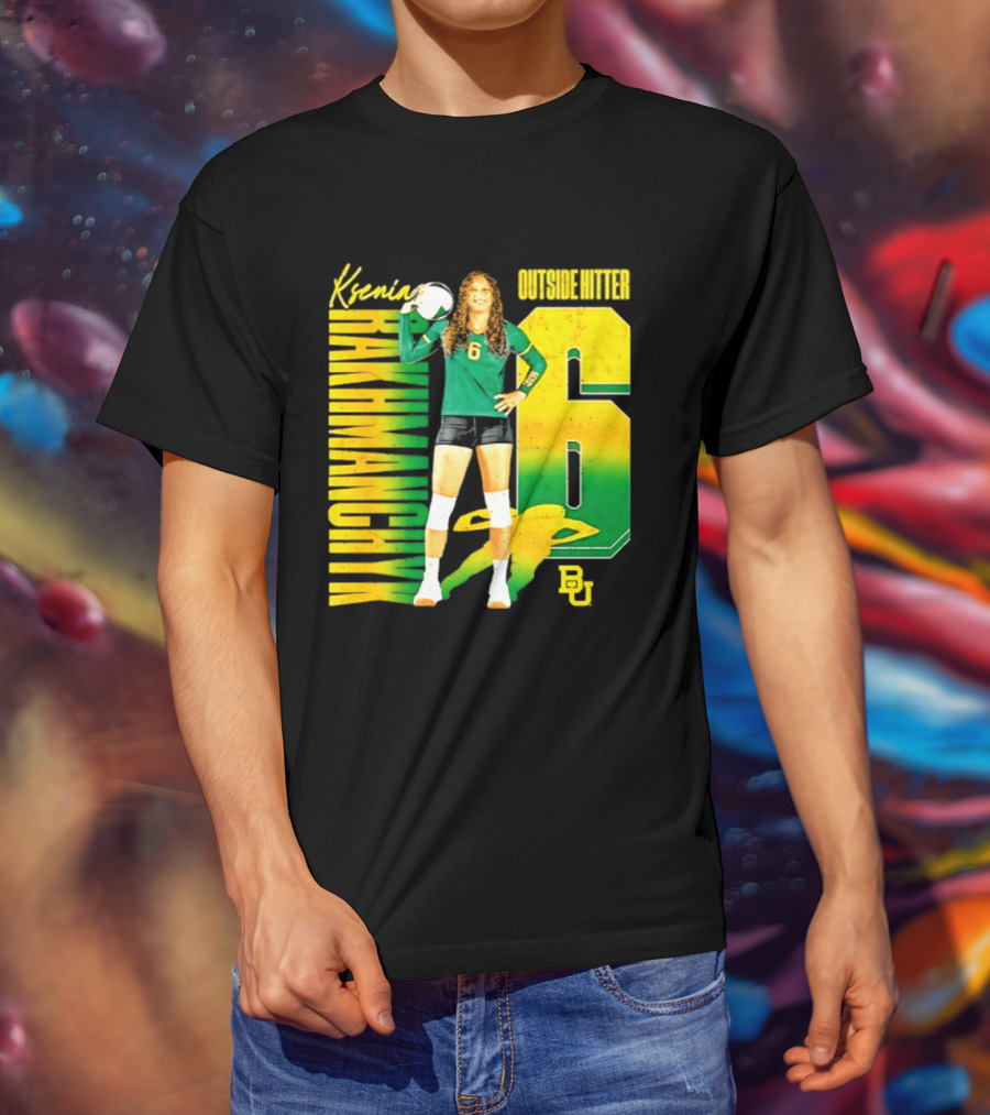 Kseniya Rakhmanchyk Outside Hitter 6 Baylor Bears Volleyball Player T-Shirt