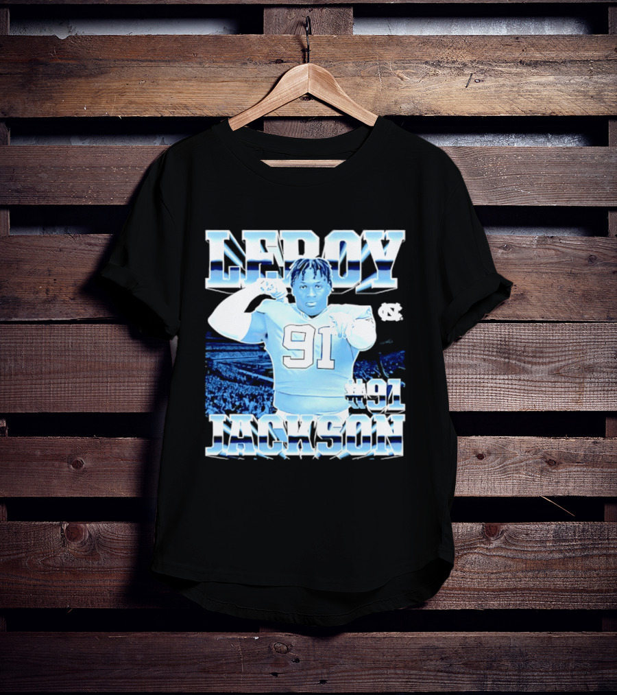 Leroy Jackson 91 North Carolina Tar Heels NCAA Football Player T-Shirt