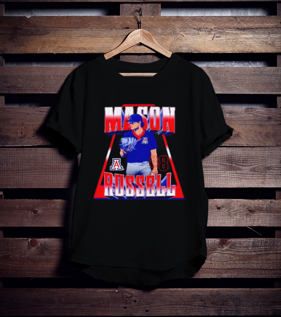 Mason Russell 8 Arizona Wildcats NCAA Baseball Player T-Shirt