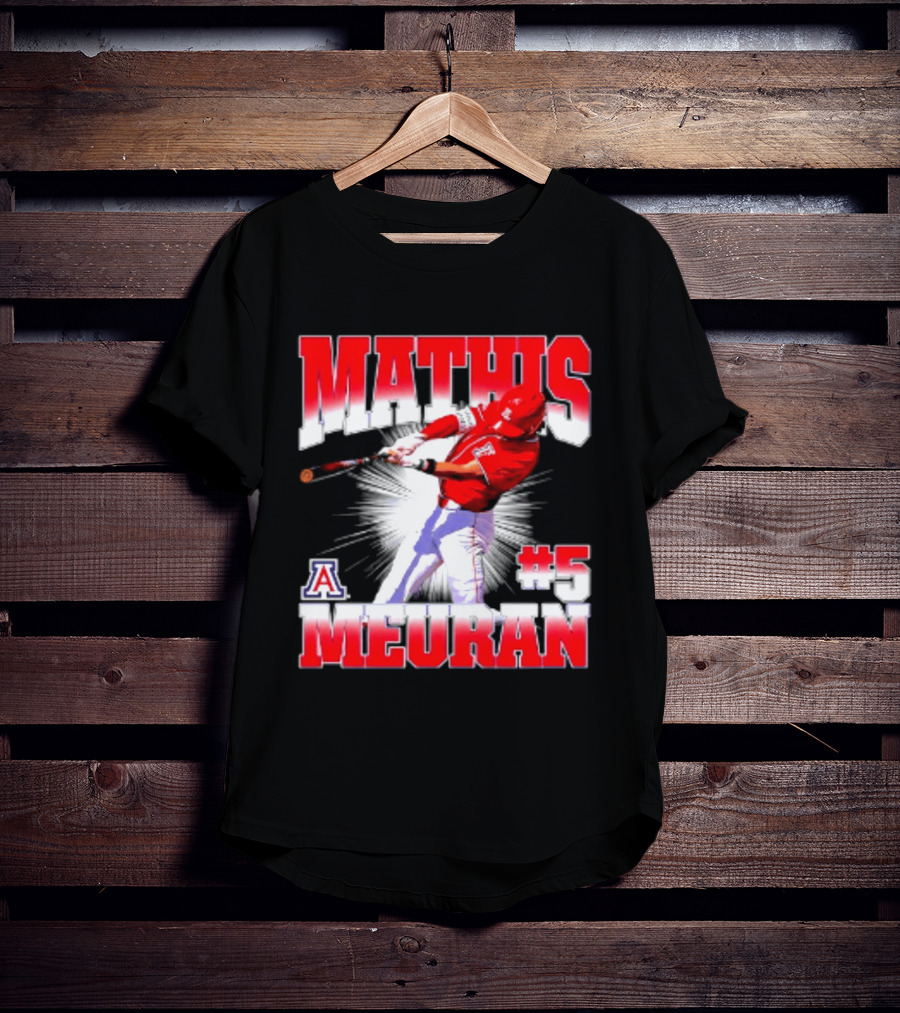 Mathis Meurant #5 Arizona Wildcats NCAA Baseball Player T-Shirt