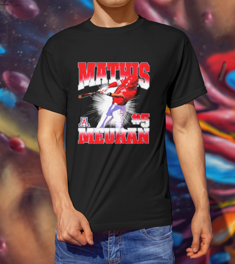 Mathis Meurant #5 Arizona Wildcats NCAA Baseball Player T-Shirt