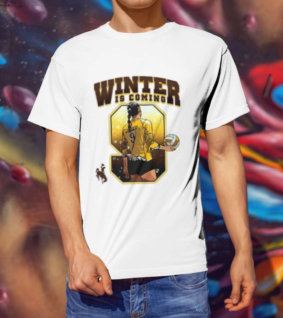Emma Winter 9 Is Coming Wyoming Cowboys NCAA Women's Volleyball T-Shirt