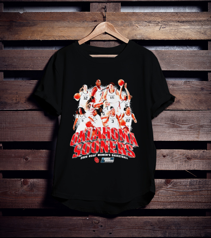 Oklahoma Sooners 2026 NCAA Women's Basketball Team Players Sportswear T-Shirt