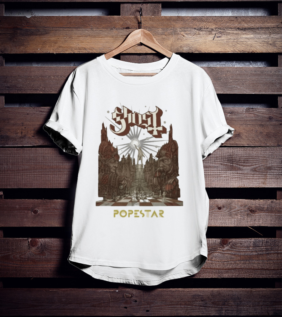Ghost Popestar Chessboard Cathedral Gothic T-Shirt