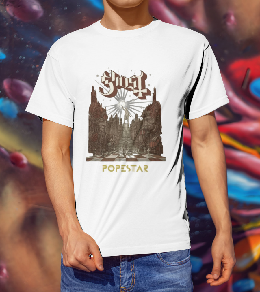 Ghost Popestar Chessboard Cathedral Gothic T-Shirt