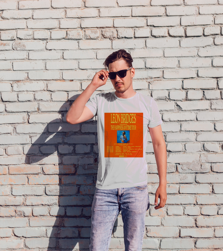 Leon Bridges Presents The Happiness Anytime Tour 2026 With Special Guests Australia Dates T-Shirt