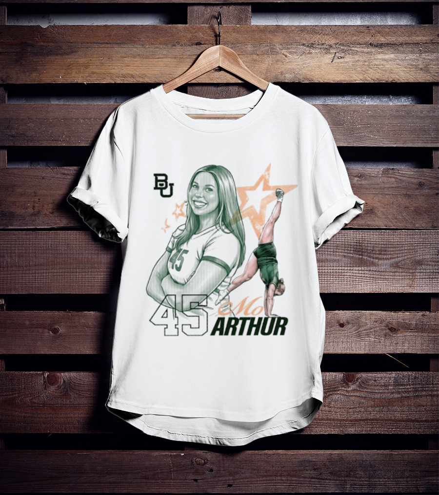 BU Mo Arthur 45 Baylor Bears NCAA Acrobatics & Tumbling T-Shirt