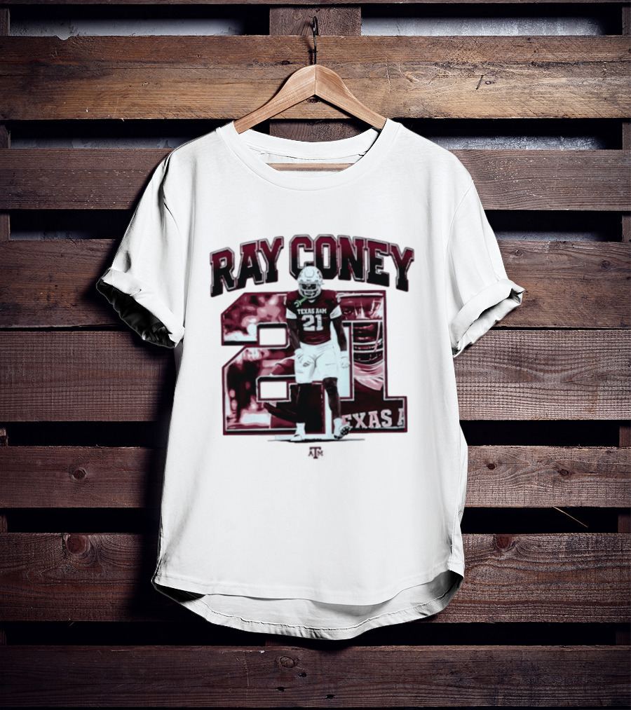 Ray Coney 21 Texas A&M NCAA Football Player Jersey Number T-Shirt