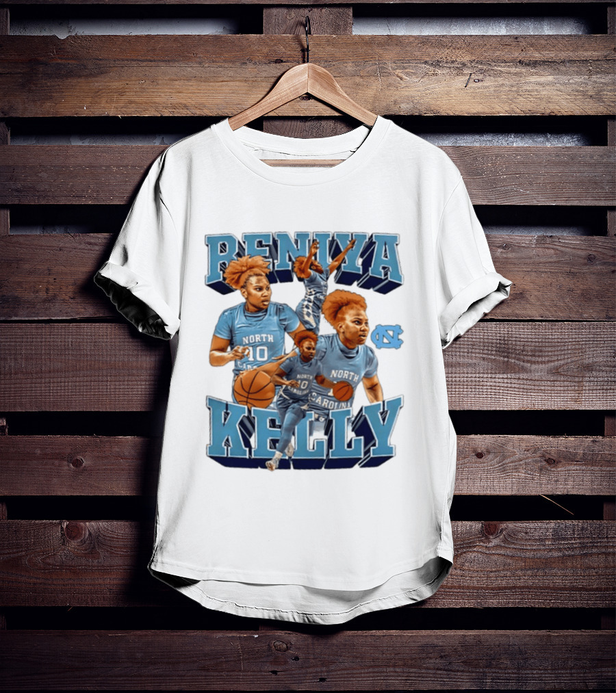 Reniya Kelly 10 North Carolina Tar Heels NCAA Women's Basketball Star T-Shirt