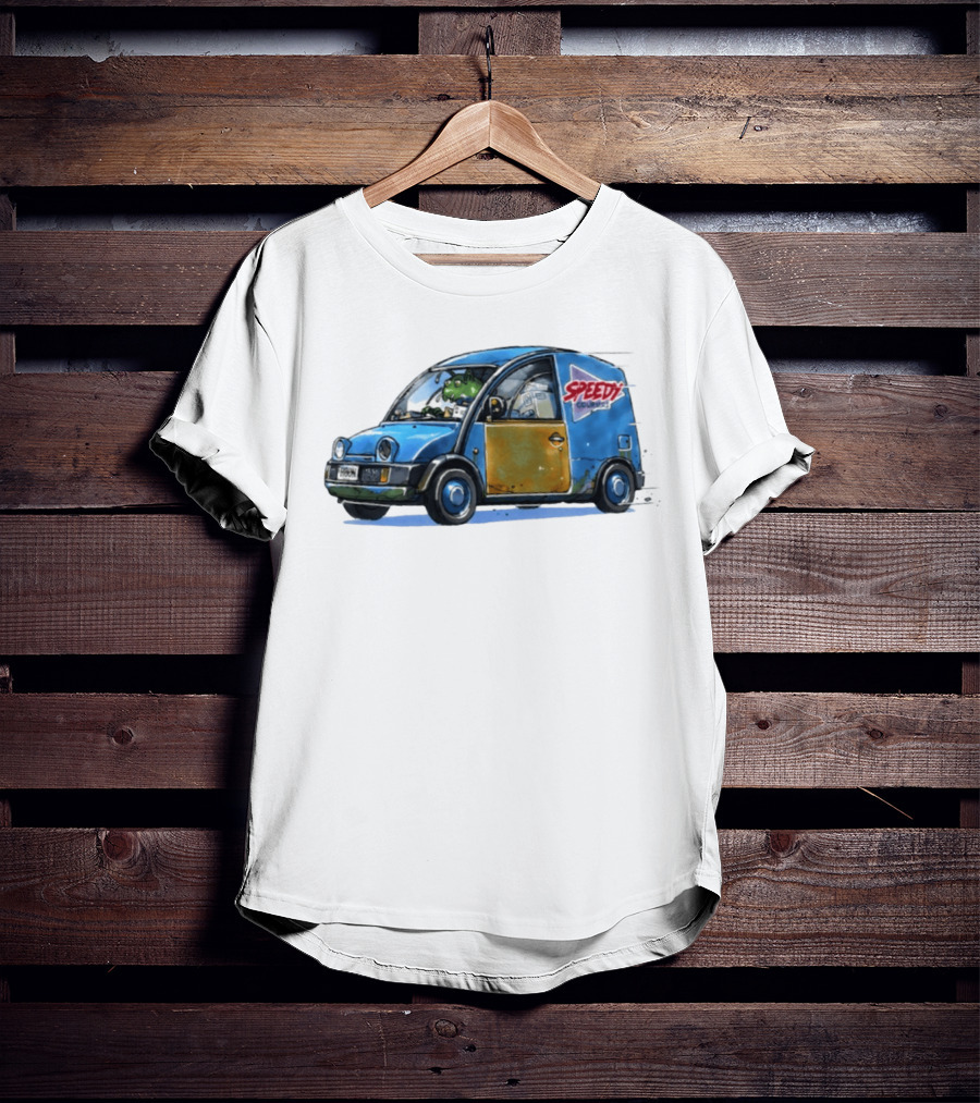Speedy Couriers Alien Driver In Blue Hoon Van T-Shirt
