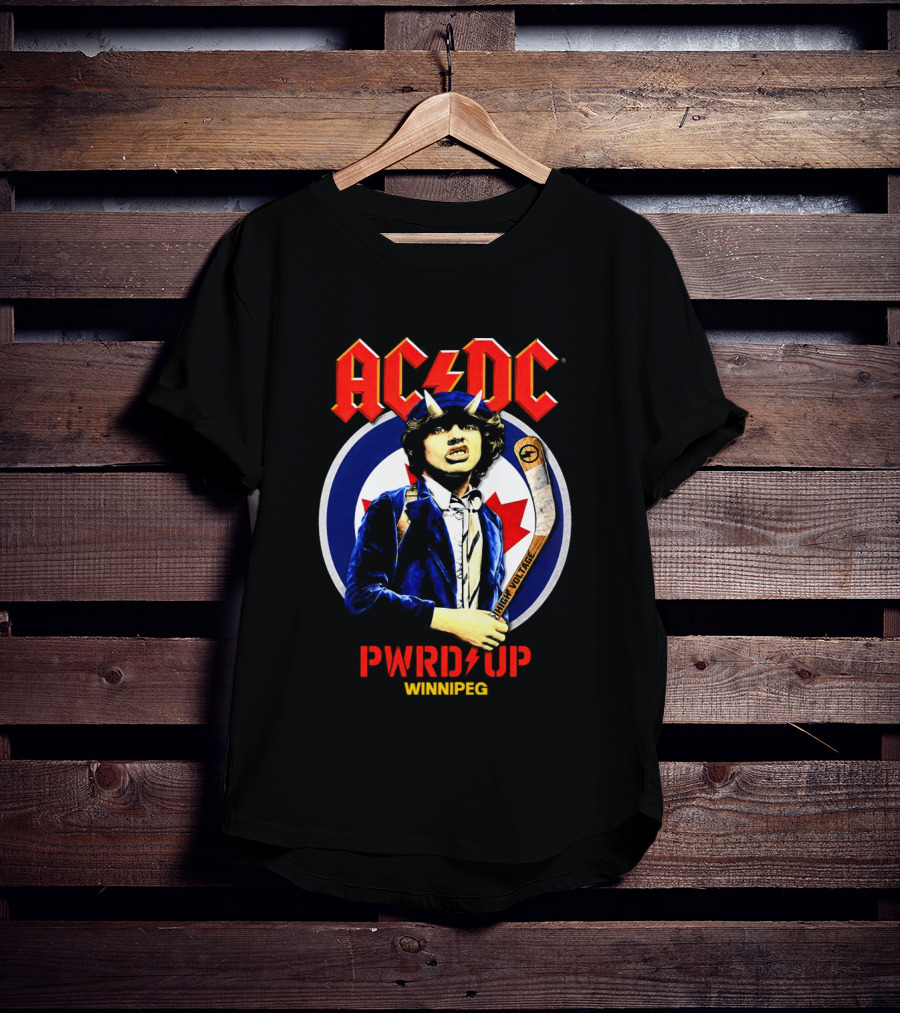 ACDC PWR Up Tour Winnipeg 2026 Hockey Theme Event T-Shirt