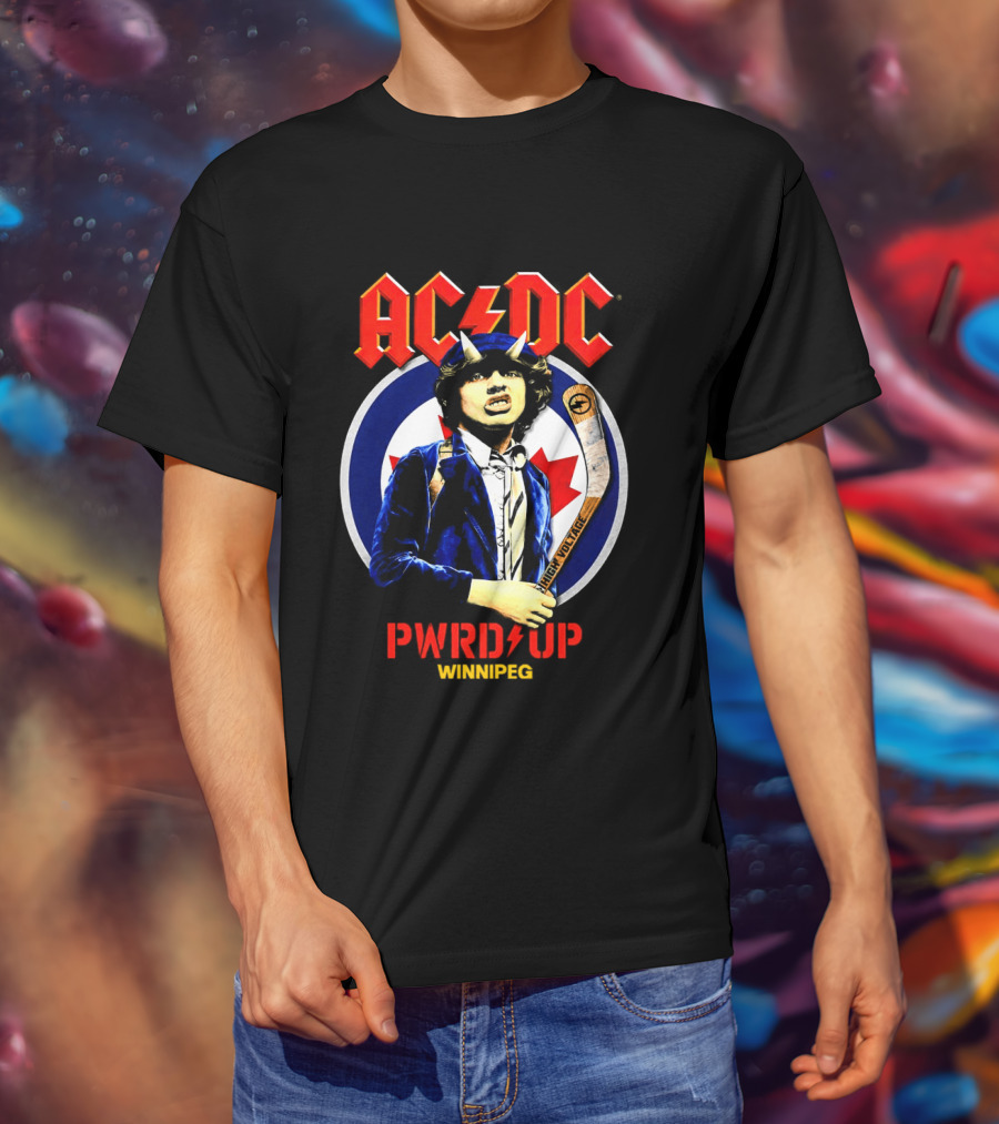 ACDC PWR Up Tour Winnipeg 2026 Hockey Theme Event T-Shirt