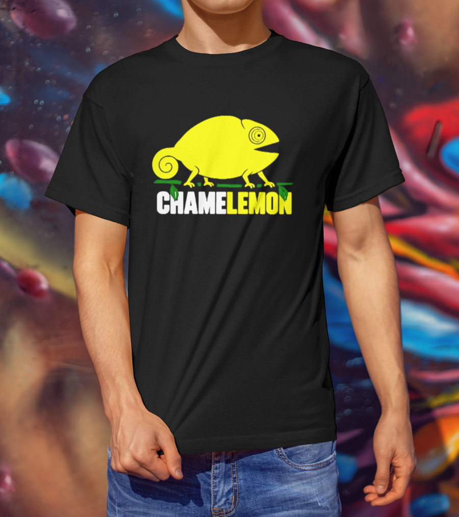 Chamelemon Chameleon Lemon Blend With Leaf Accent T-Shirt
