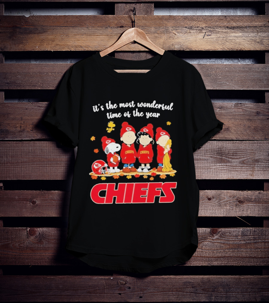 It's The Most Wonderful Time Peanuts Chiefs Halloween 2026 T-Shirt