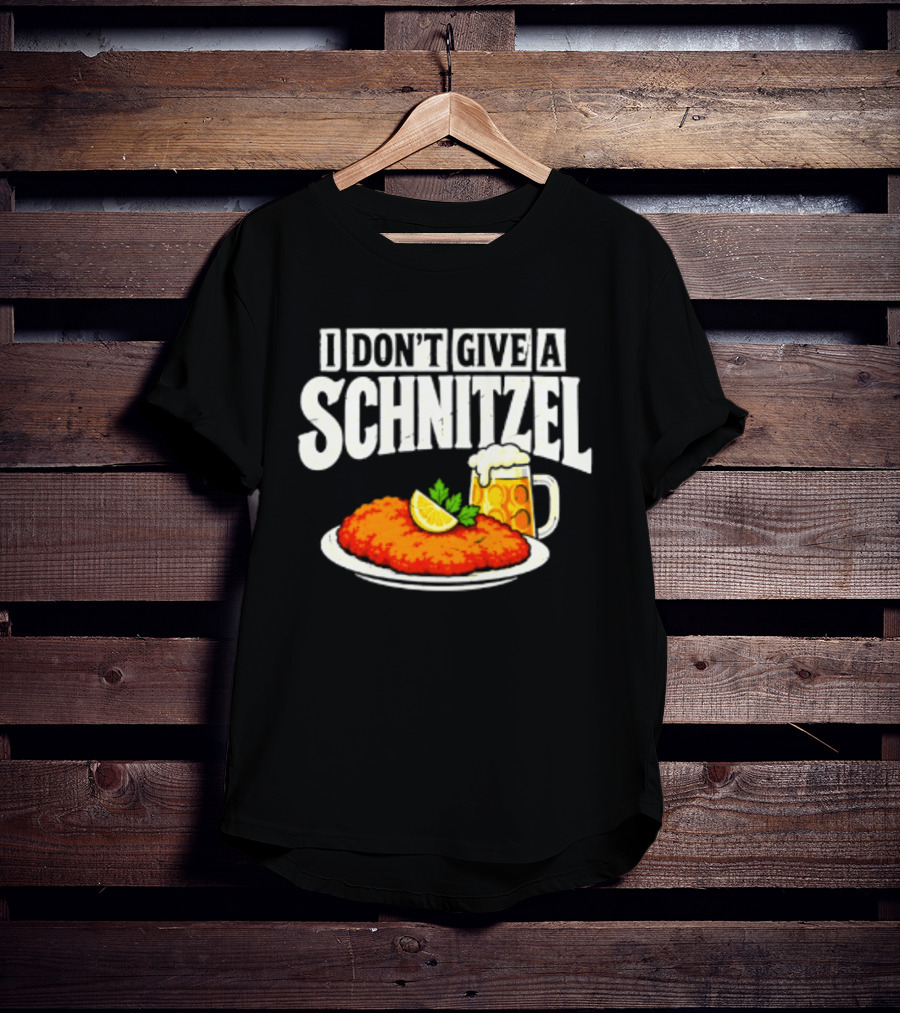 I Don't Give A Schnitzel German Beer Food Plate T-Shirt