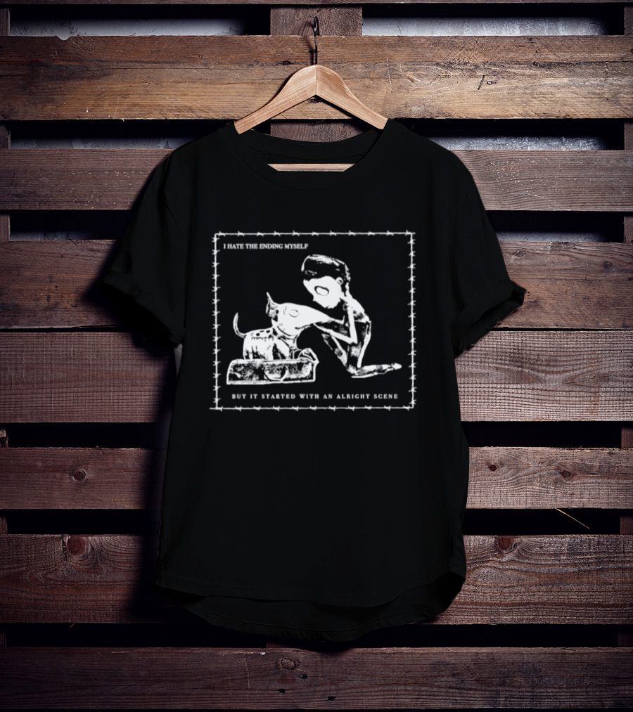 I Hate The Ending Myself But It Started With An Alright Scene Cat And Human T-Shirt