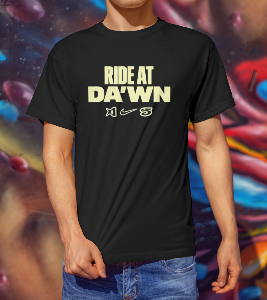 Ride At DA'WN Travis Scott Nike Cactus Jack Collaboration T-Shirt