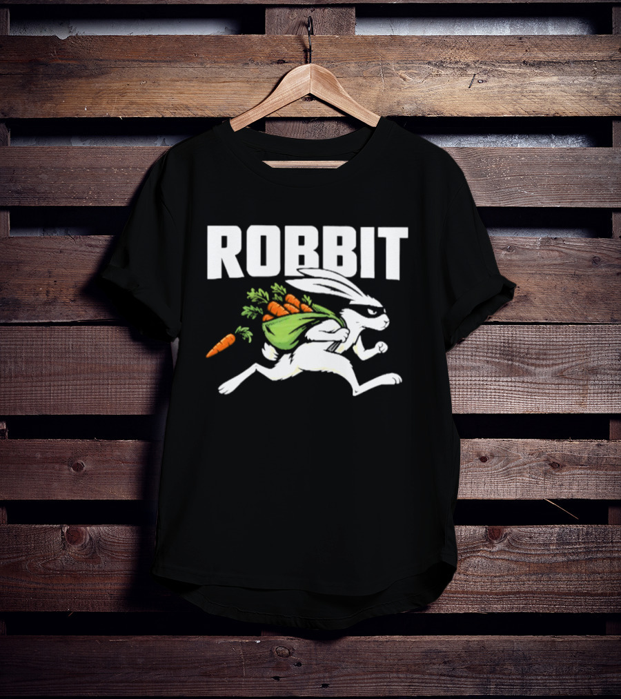 Robbit Rabbit Thief Robber Bunny With Carrots T-Shirt