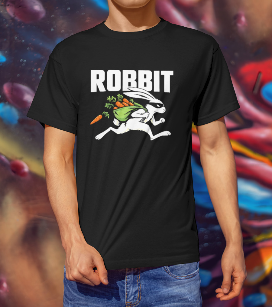 Robbit Rabbit Thief Robber Bunny With Carrots T-Shirt