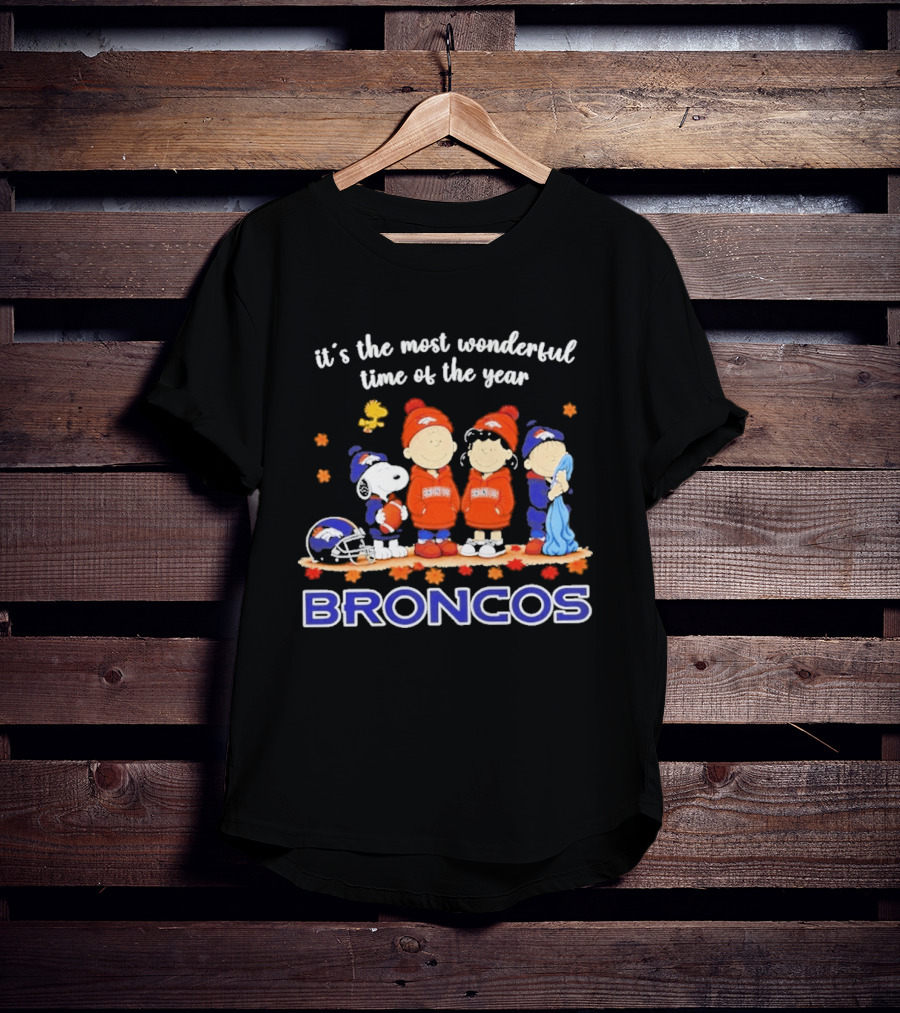It's The Most Wonderful Time Of The Year Peanuts Denver Broncos Halloween T-Shirt