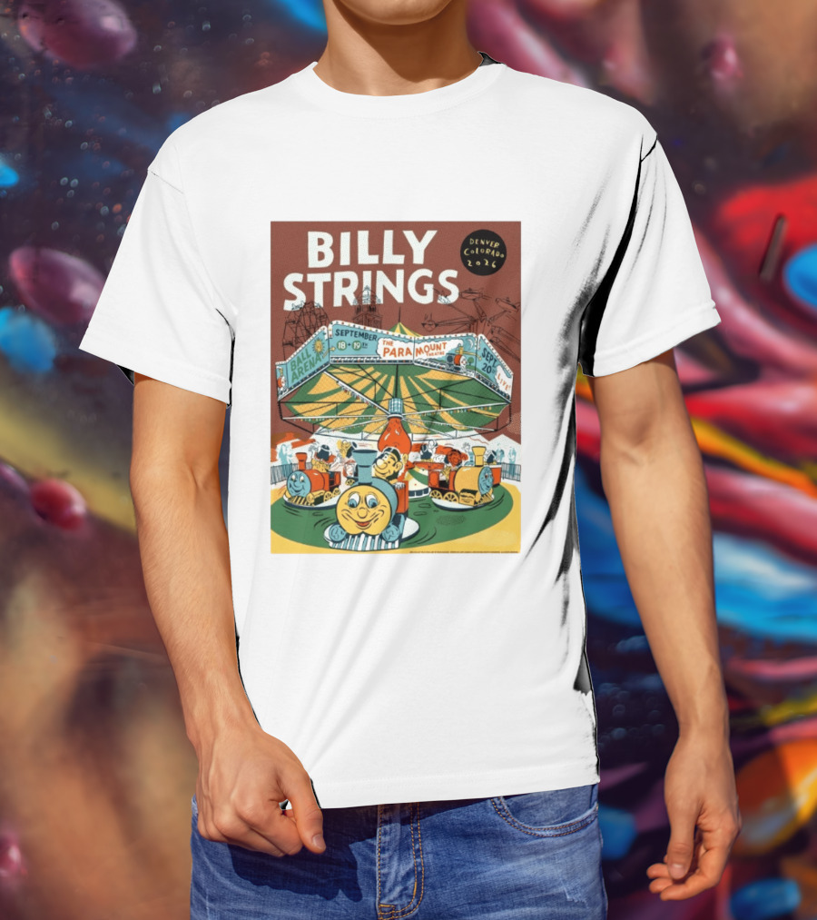 Billy Strings Denver Colorado Event Ball Arena September 18 19 2026 The Paramount Theatre T-Shirt