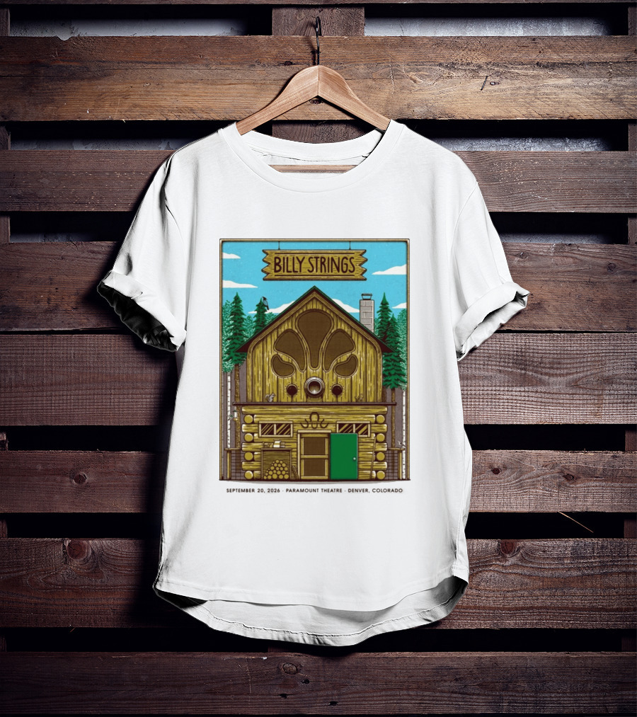 Billy Strings Fall Tour 2026 Paramount Theatre Denver September 20 Mike Tallman T-Shirt