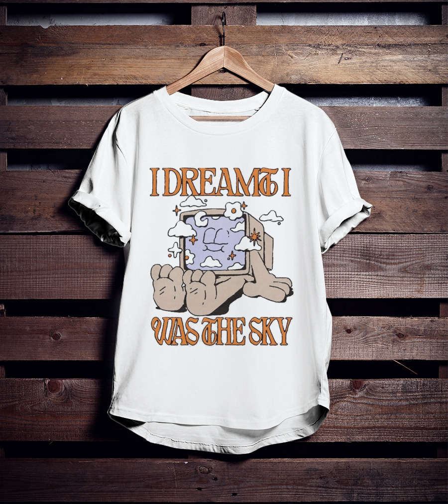 Groovy I Dreamed I Was The Sky Aesthetic Computer Clouds T-Shirt