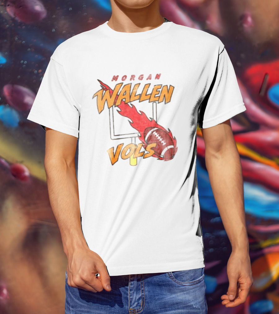 Morgan Wallen Vols Football Flame T-Shirt