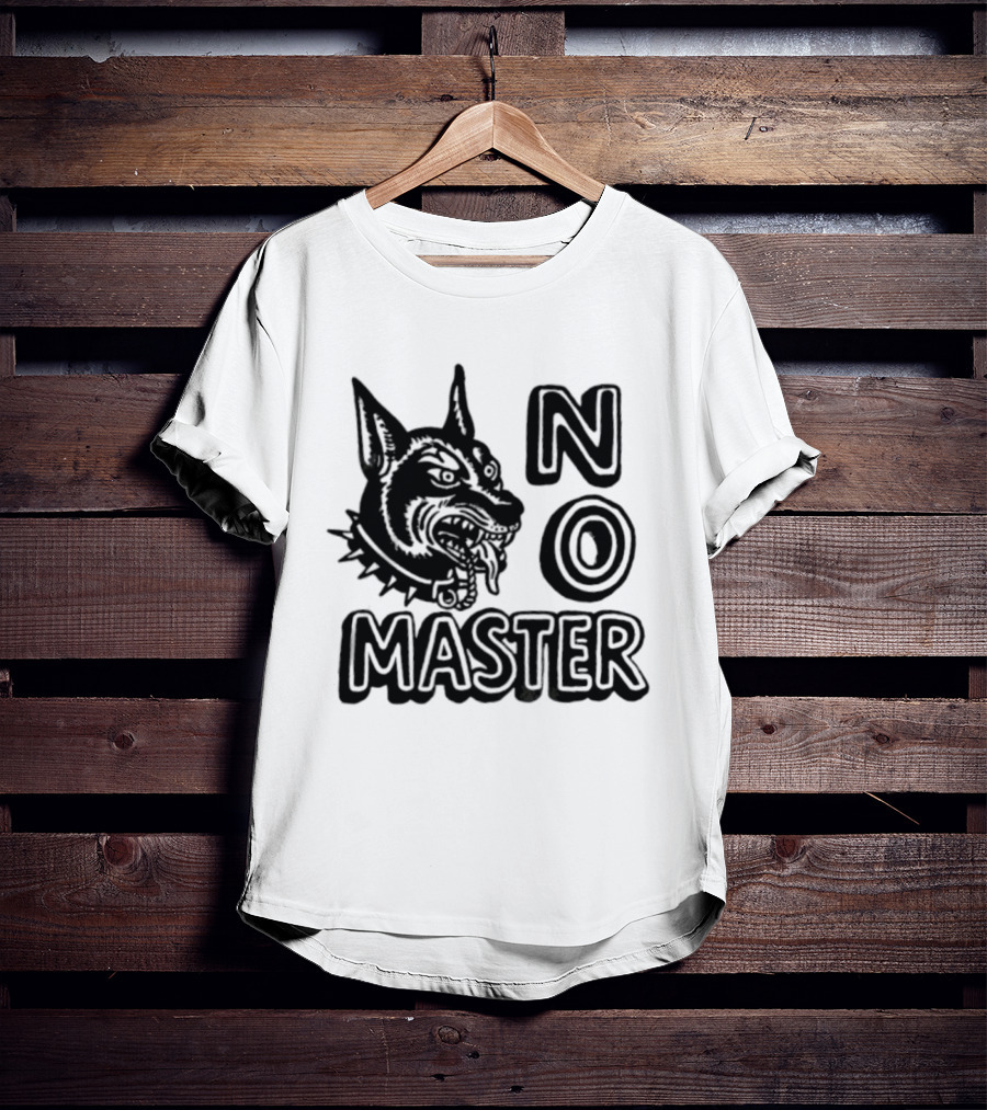 No Master Doberman Anarchist Dog Punk T-Shirt