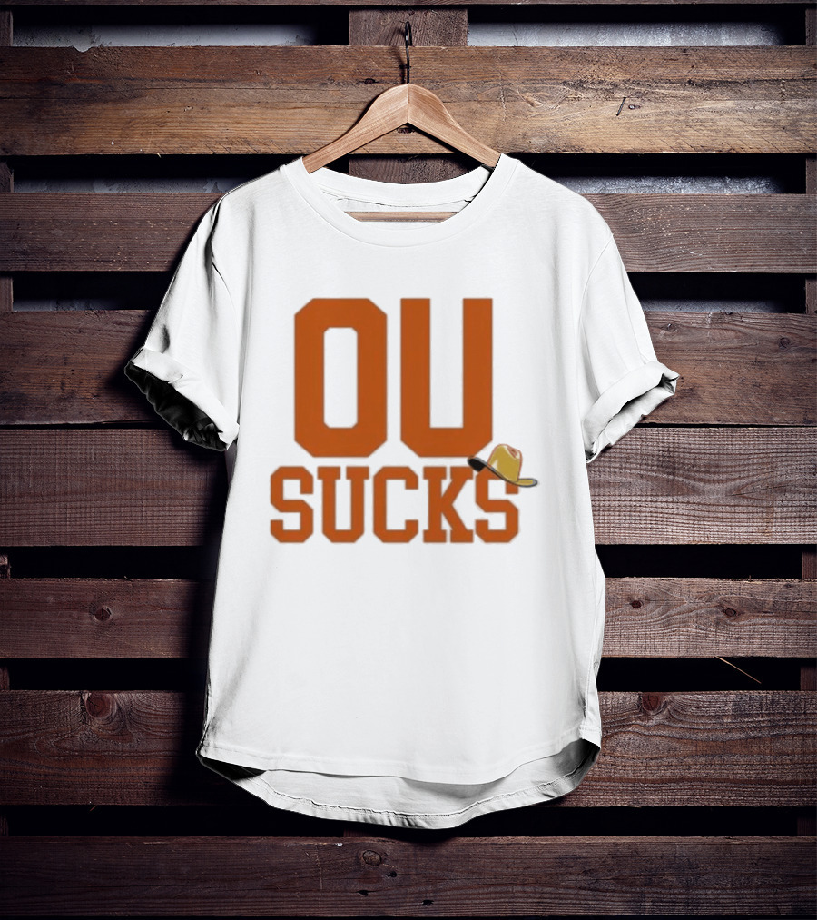 OU Sucks Cowboy Hat Orange Rivalry T-Shirt
