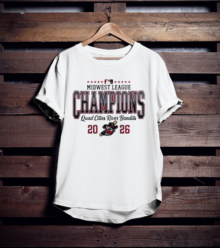 Midwest League Champions 2026 Quad Cities River Bandits T-Shirt
