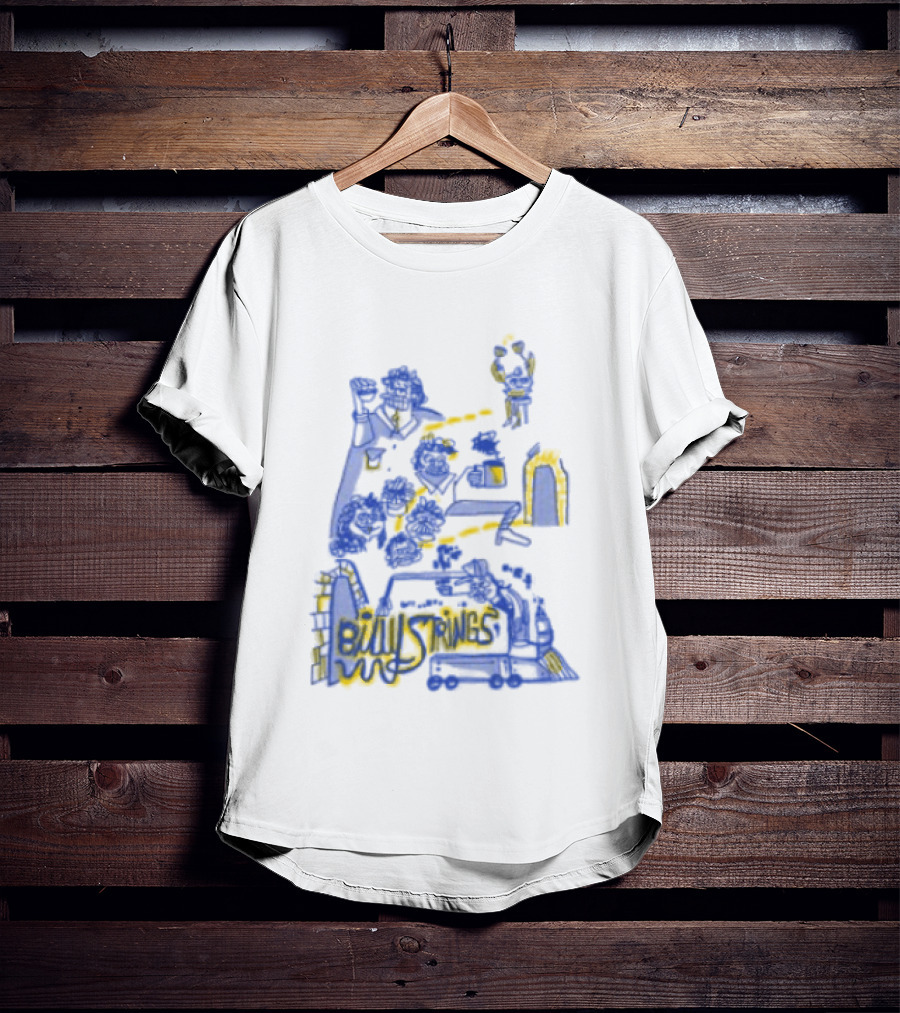 Billy Strings Store Train With Dates Jason Look Blue And Yellow T-Shirt