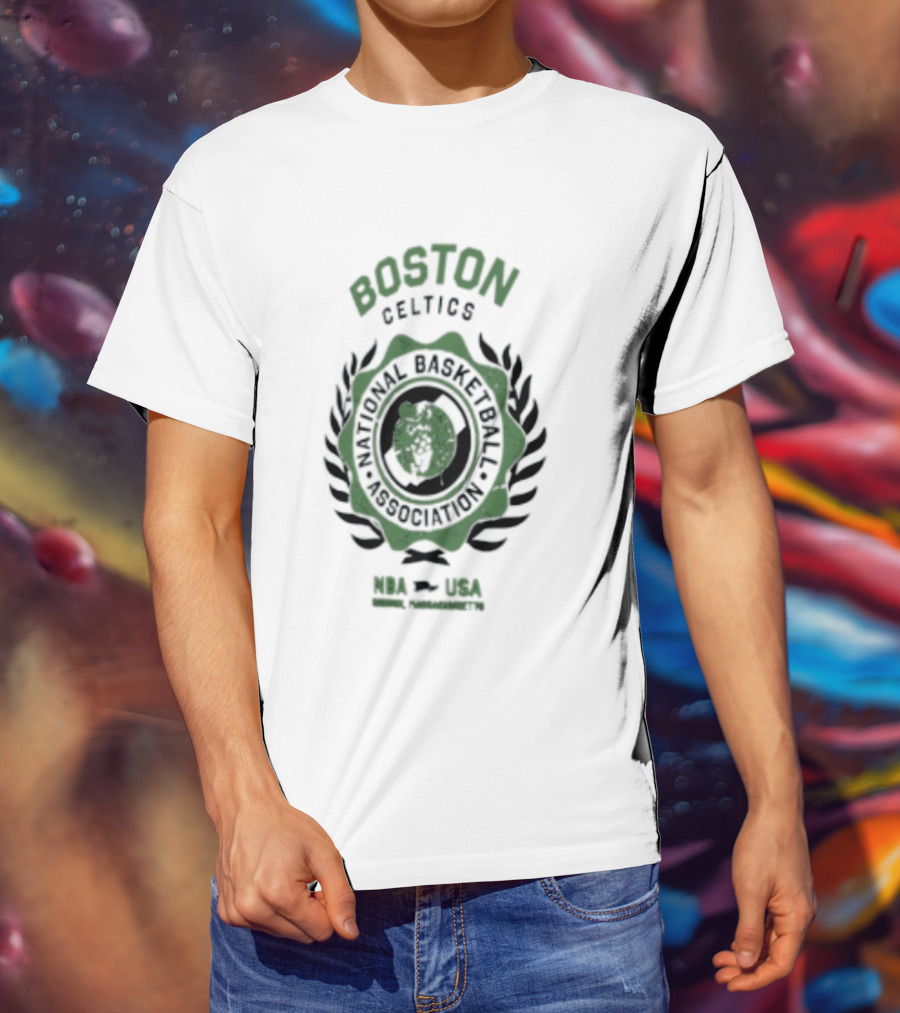 Boston Celtics NBA USA Laurel Crest 2026 T-Shirt