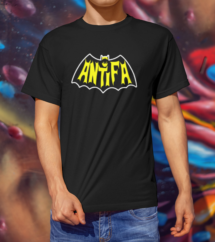 Antifa Batman Logo Style Comic T-Shirt