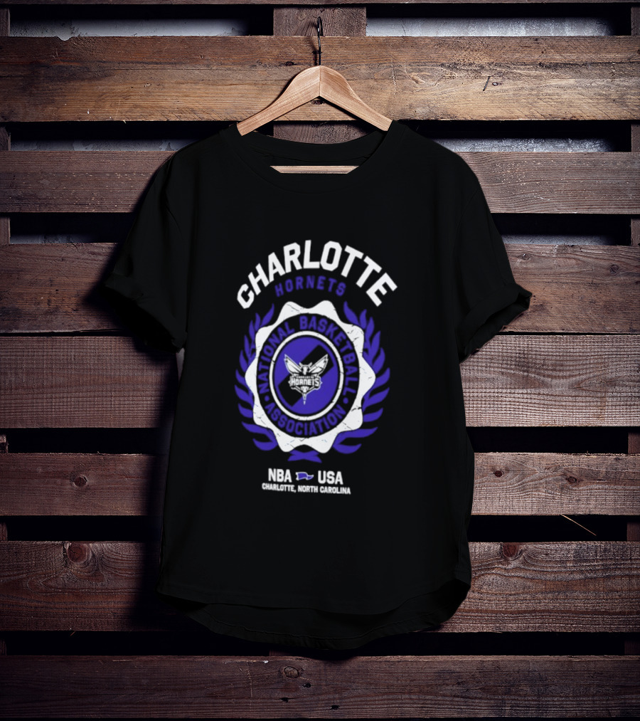Charlotte Hornets NBA National Basketball Association Crest USA 2026 T-Shirt
