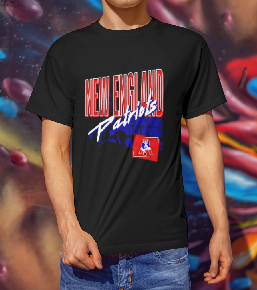 New England Patriots Red White Team Sports T-Shirt