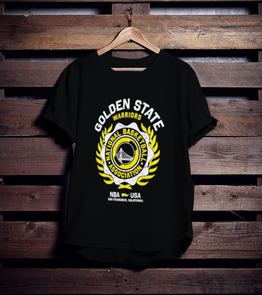 Golden State Warriors NBA USA National Basketball Association Laurel Crest Flocking 2026 San Francisco California T-Shirt