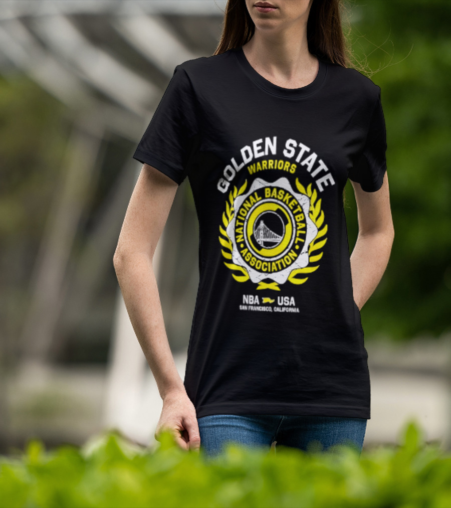Golden State Warriors NBA USA National Basketball Association Laurel Crest Flocking 2026 San Francisco California T-Shirt