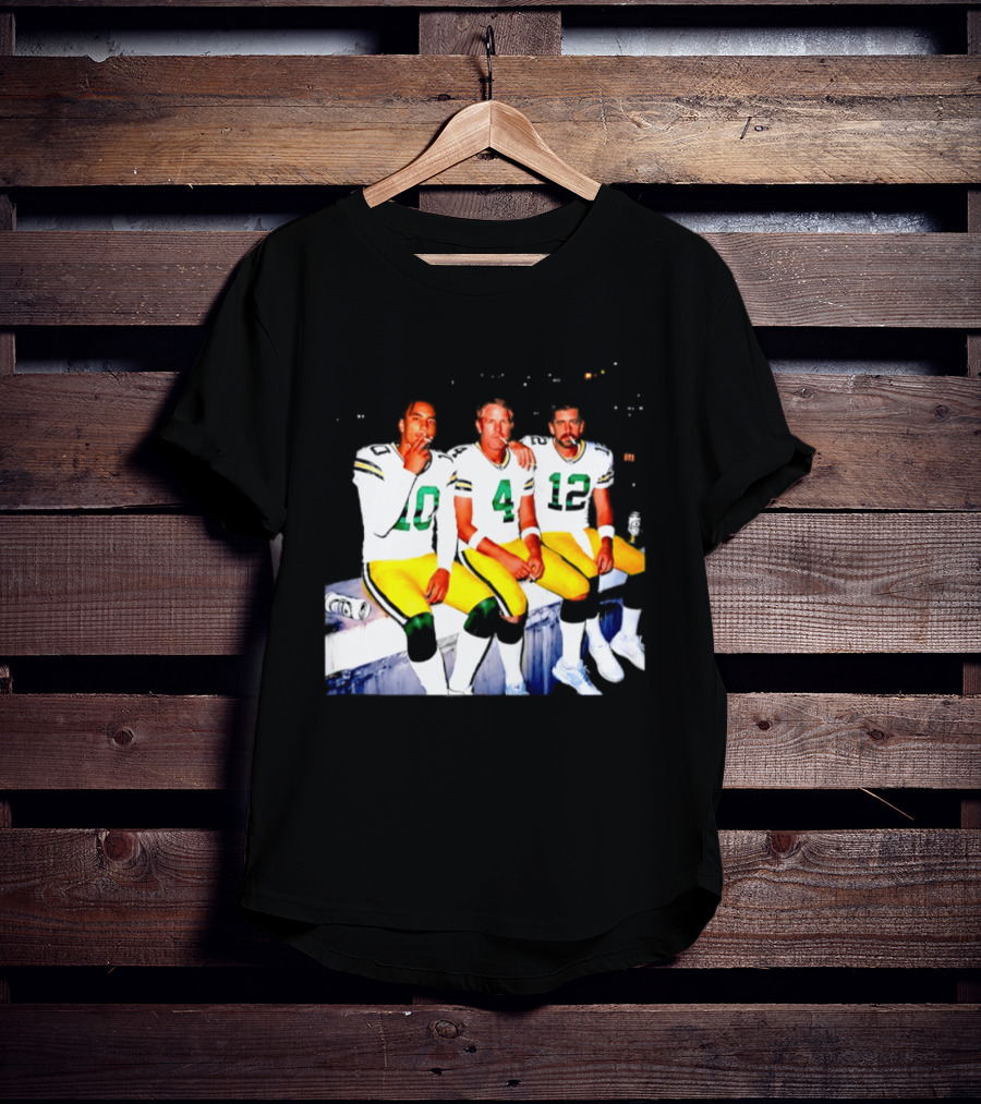 Jordan Love Brett Favre Aaron Rodgers Green Bay Packers Smoking And Beer Celebration T-Shirt
