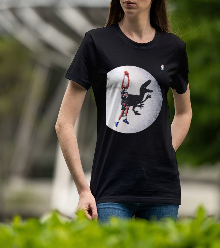 Kawhi Leonard Toronto Raptors Shadow Dunk With Raptor Silhouette Basketball T-Shirt