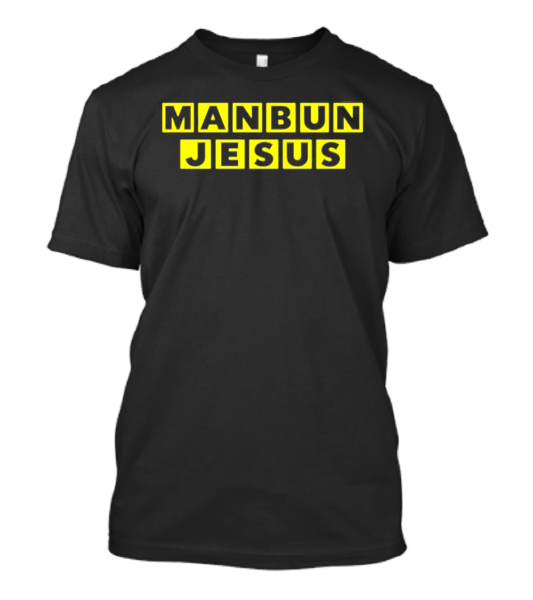 Manbun Jesus MBJaffle House Iconic Yellow T-Shirt