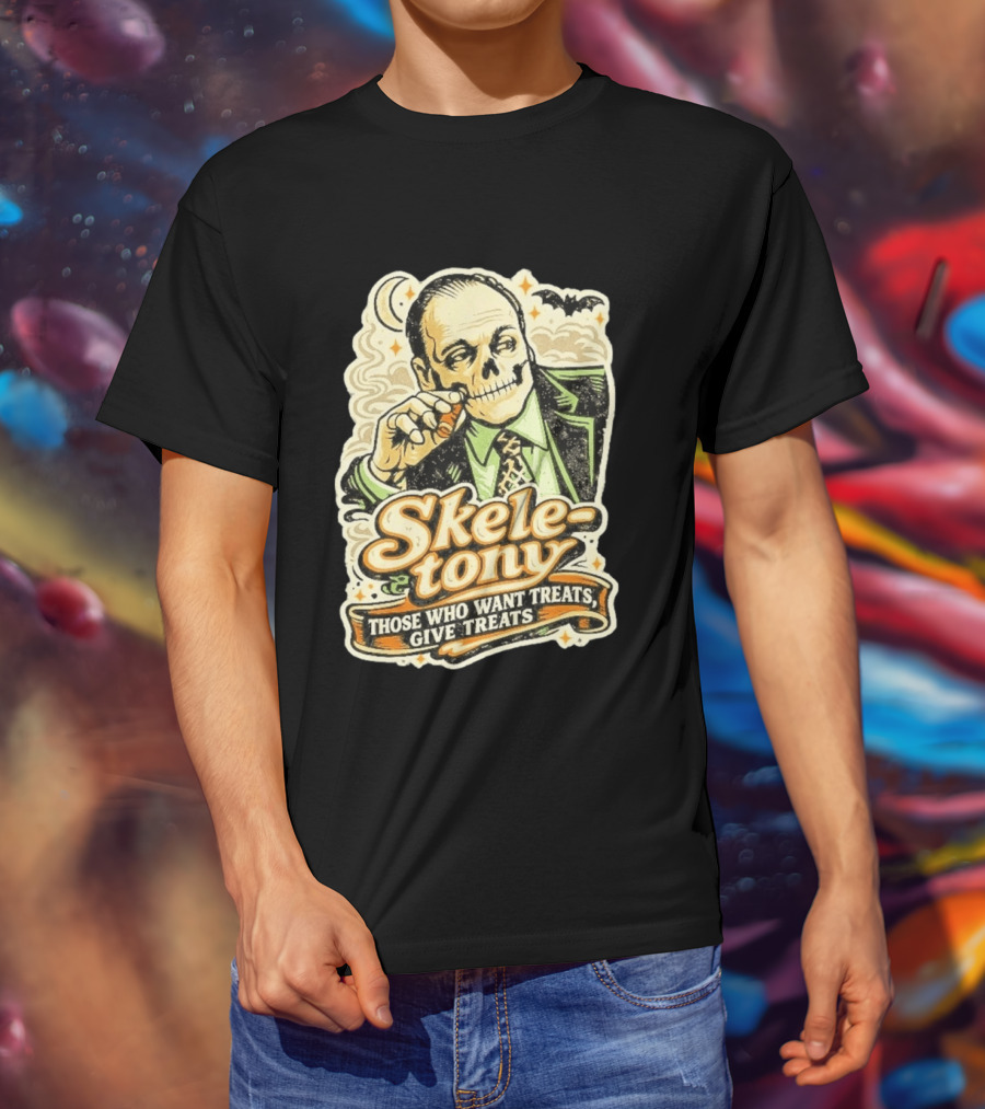Skele Tony Soprano Those Who Want Treats Give Treats T-Shirt