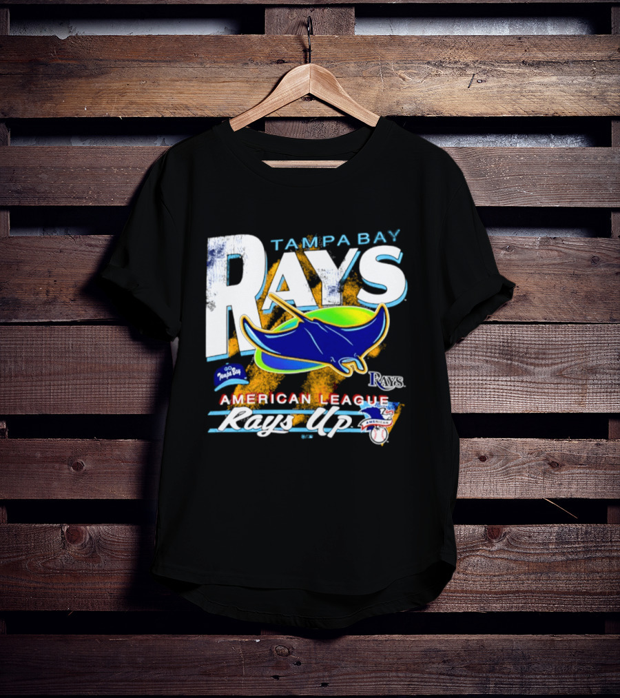 Tampa Bay Rays American League Rays Up Orange Stripe Manta Ray T-Shirt