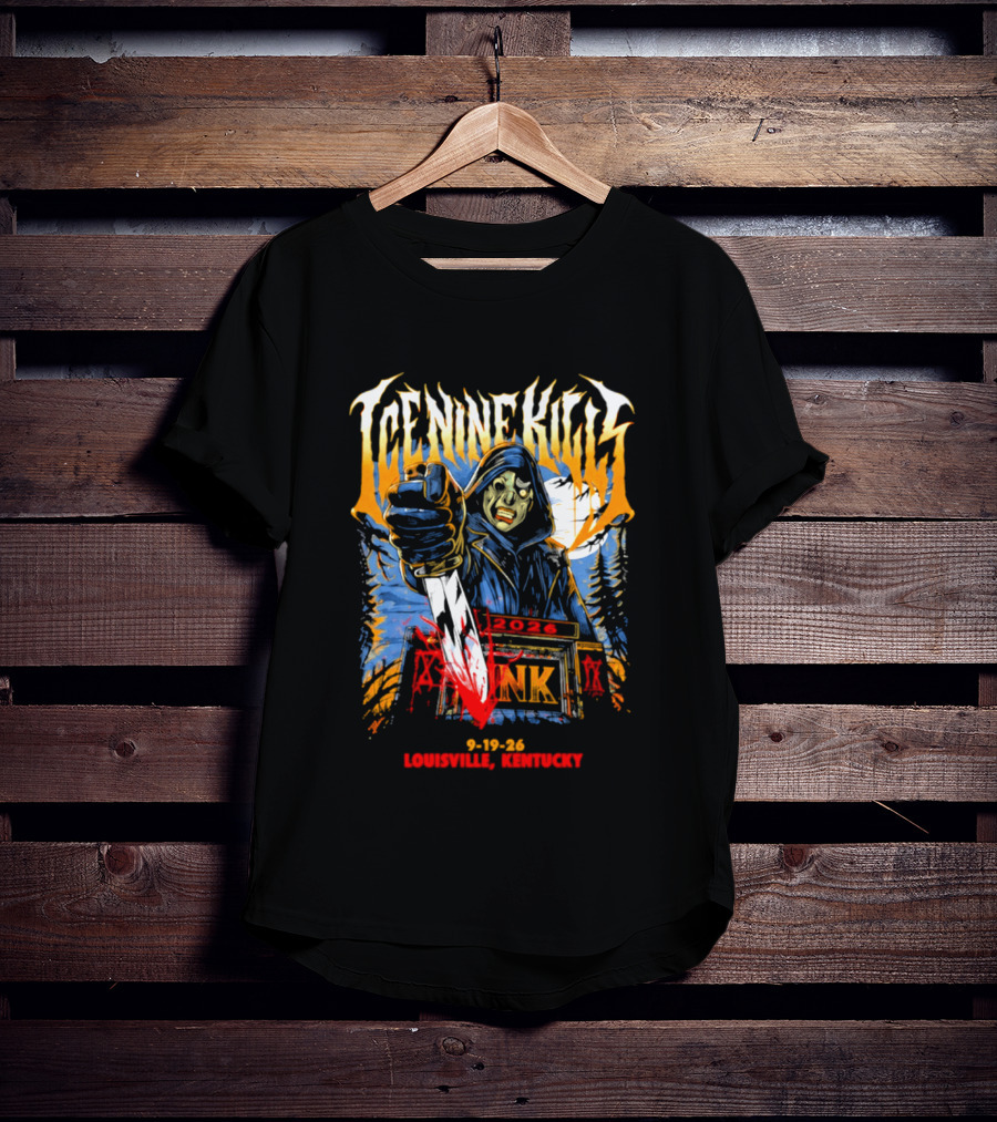 Ice Nine Kills Louisville Kentucky 2026 INK Blood Mask Tour T-Shirt