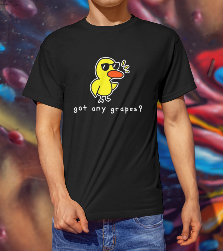 Got Any Grapes Duck Meme Sunglasses Quacking Drawing T-Shirt