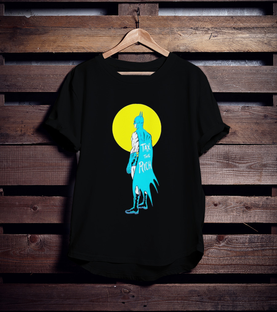 Tax The Rich Batman Yellow Moon T-Shirt