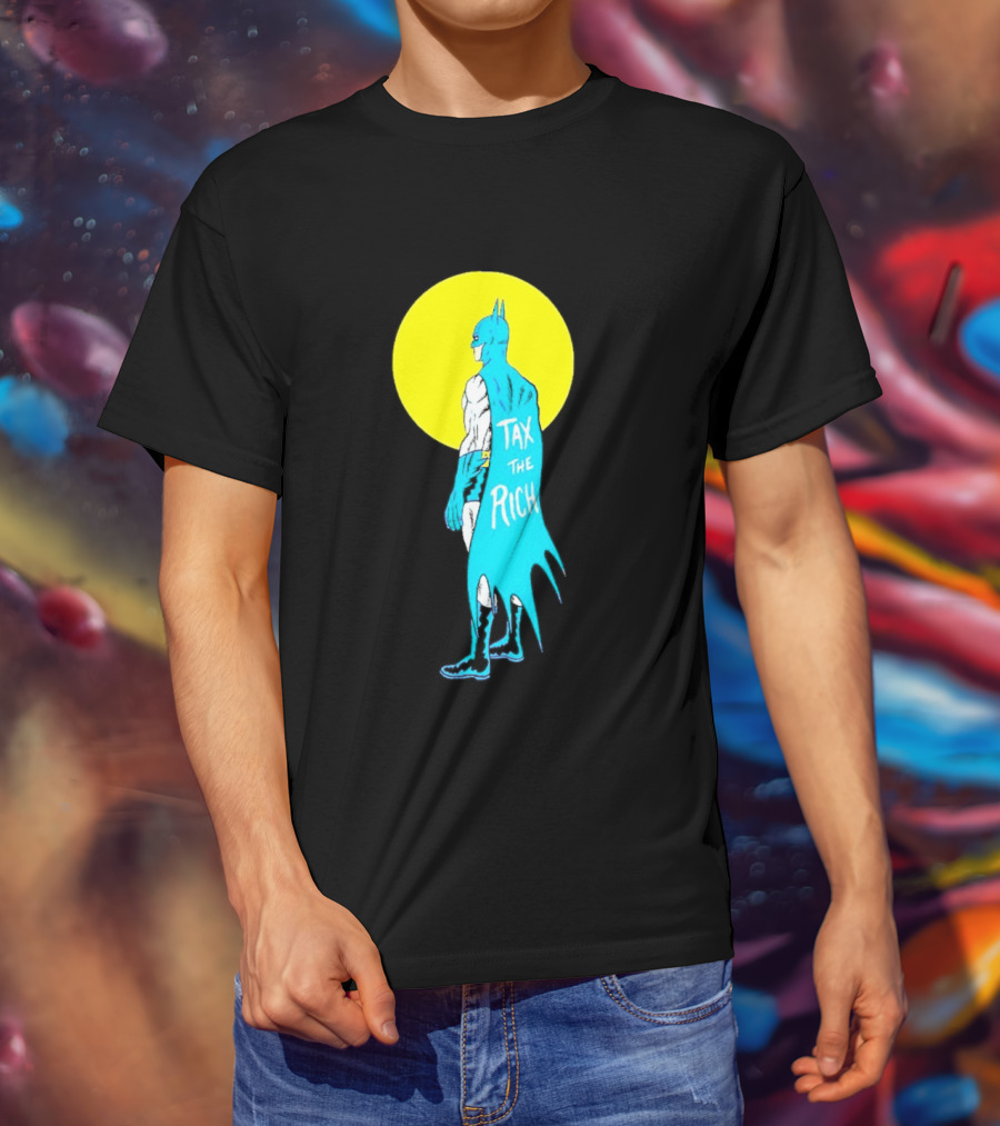 Tax The Rich Batman Yellow Moon T-Shirt