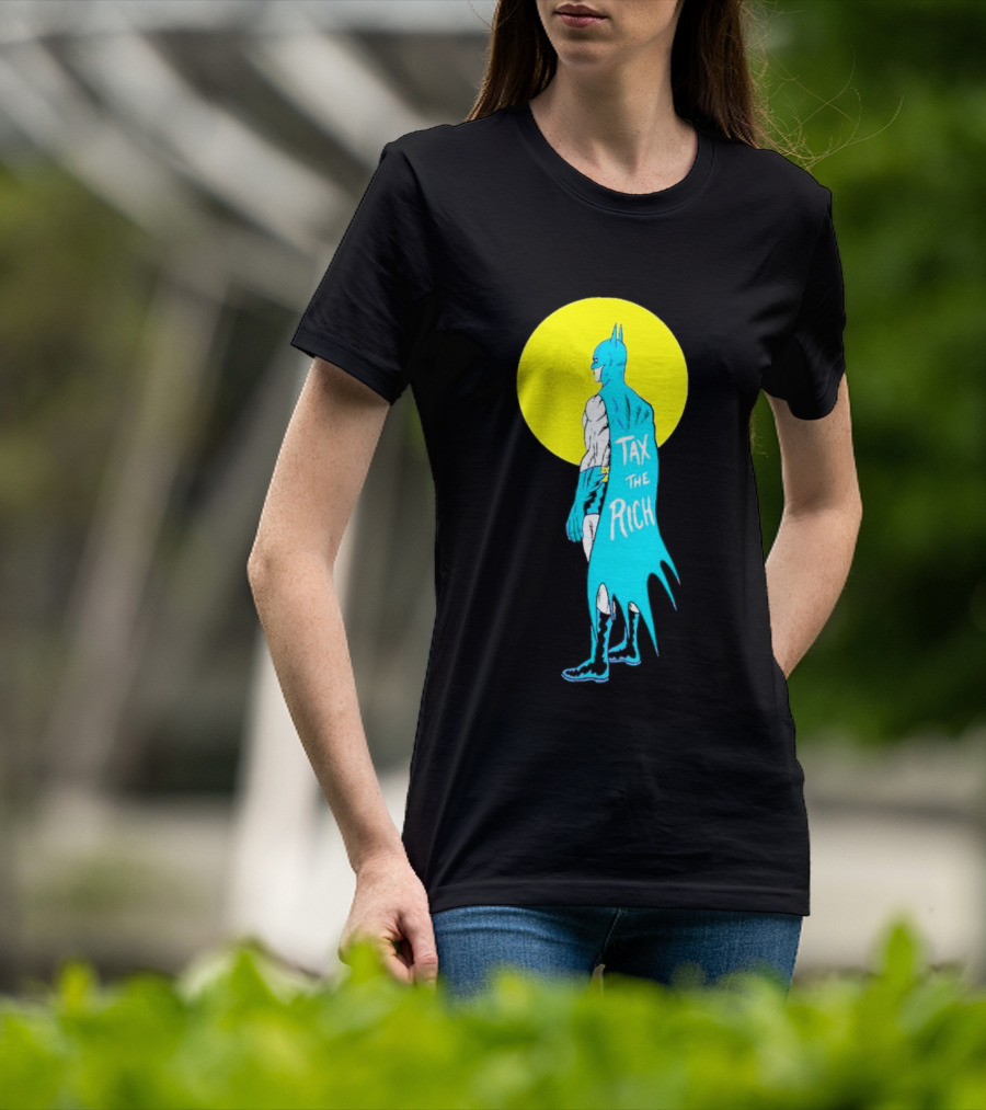 Tax The Rich Batman Yellow Moon T-Shirt
